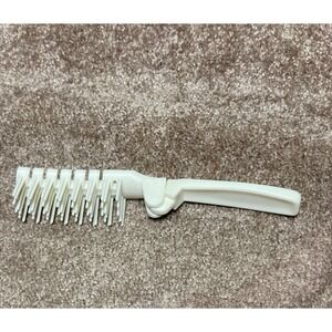 Vintage‎ White Vented Hairbrush Foldable Hair Styling 7" Brush